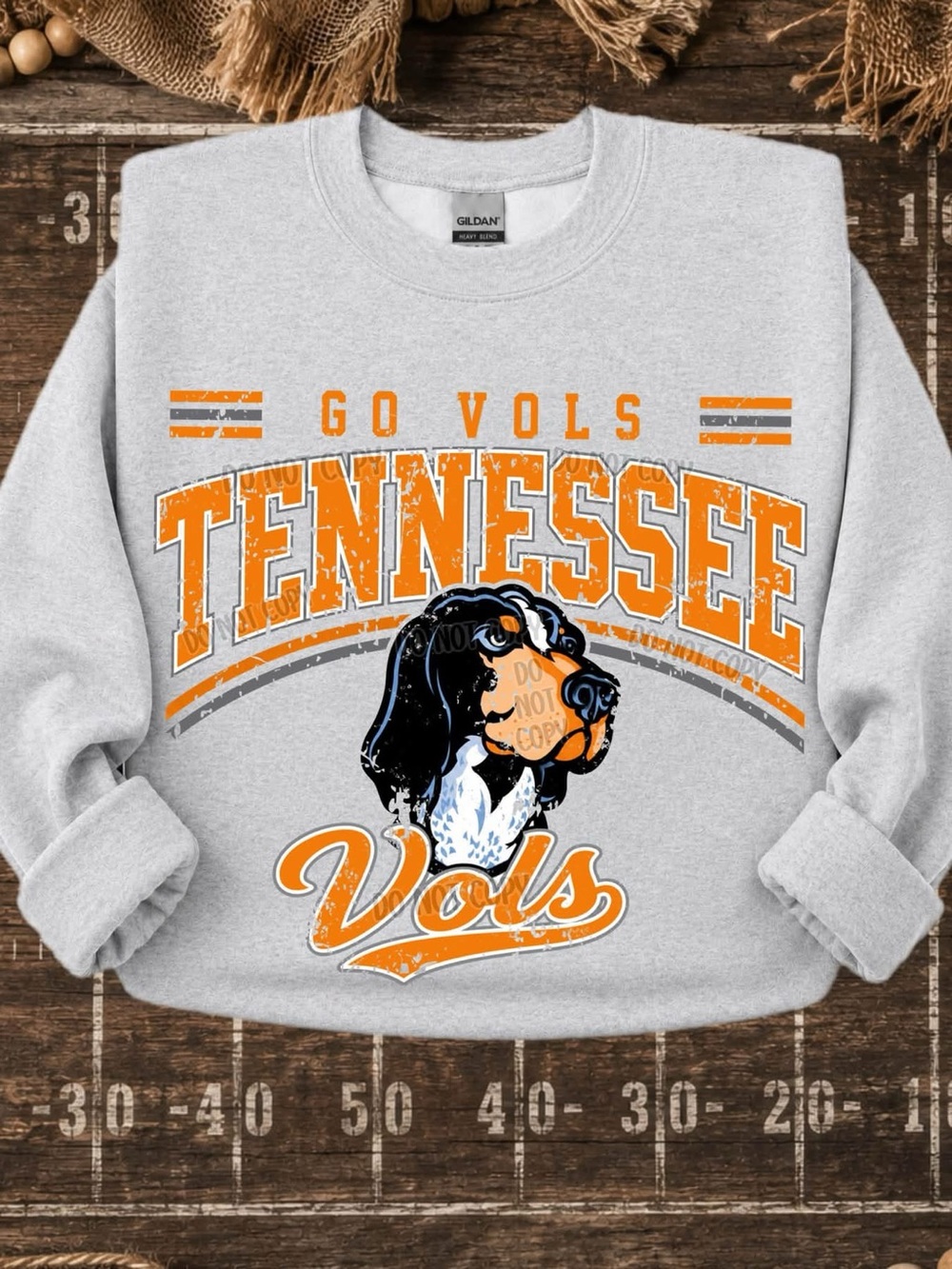 Tennessee Vols Sweatshirt - Gray & Orange 2X 3X